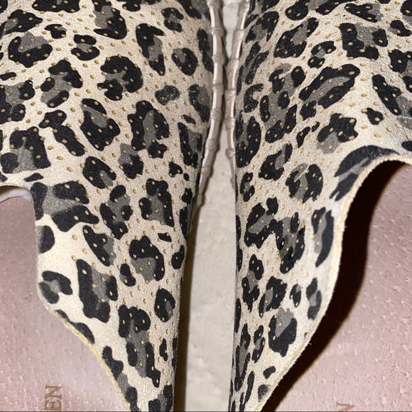 Ilse Jacobsen Tulip Perforated Latte Leopard Print Slip-On Shoes 37 6.5-7 - Picture 5 of 13